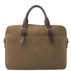 Herentassen|15.6 Inch Laptoptassen>Castelijn & Beerens Veneto Nubuck Laptopbag 15.6" taupe
