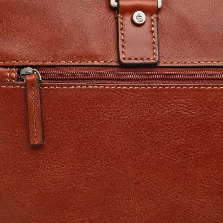 Aktetassen|Herentassen>Castelijn & Beerens Verona Business Laptoptas 15.6" licht bruin
