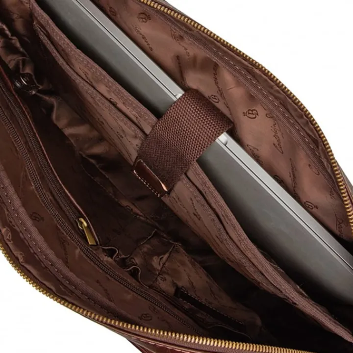Aktetassen|Herentassen>Castelijn & Beerens Verona Business Laptoptas 15.6" mokka