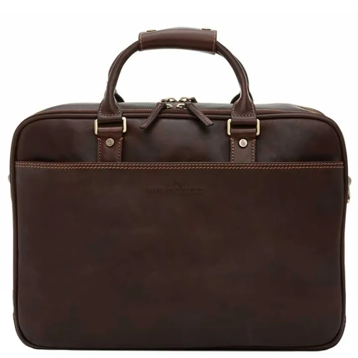 Herentassen|15.6 Inch Laptoptassen>Castelijn & Beerens Verona Business Laptoptas 15.6" mocca