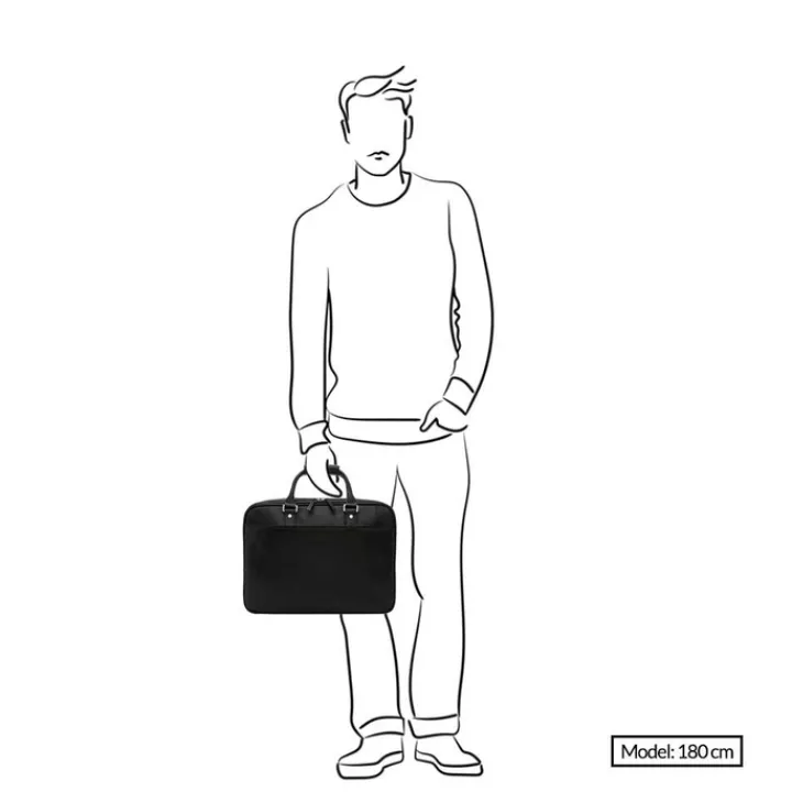 Herentassen|15.6 Inch Laptoptassen>Castelijn & Beerens Verona Business Laptoptas 15.6" mocca