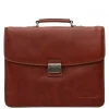 Herentassen|15.6 Inch Laptoptassen>Castelijn & Beerens Verona Laptoptas 15.6" 3-vaks licht bruin