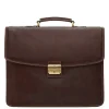 Herentassen|15.6 Inch Laptoptassen>Castelijn & Beerens Verona Laptoptas 15.6'' 3-vaks mocca