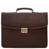 Herentassen|Laptop Schoudertassen>Castelijn & Beerens Verona Laptoptas 13.3" mocca
