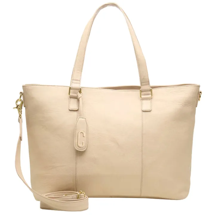 Dames Schooltassen|Schooltas Shoppers>Chabo Business Bag 15.6" creme