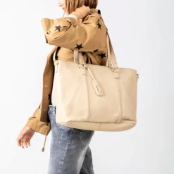 Dames Schooltassen|Schooltas Shoppers>Chabo Business Bag 15.6" creme