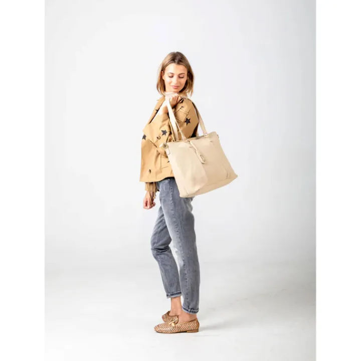 Dames Schooltassen|Schooltas Shoppers>Chabo Business Bag 15.6" creme