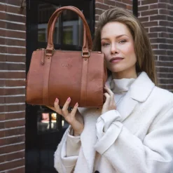 Schoudertassen|Handtassen>Chabo Como Classic camel