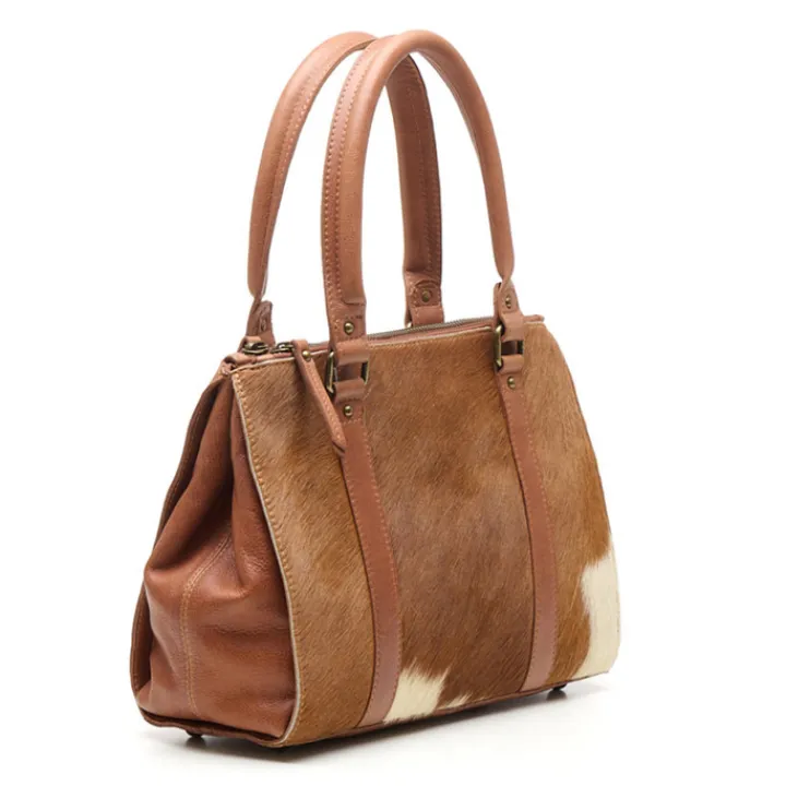 Schoudertassen|Handtassen>Chabo Como Classic Hair-on camel