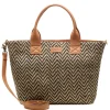 Shoppers|Schoudertassen>Chabo Romio Jaquard Shopper 14" cognac