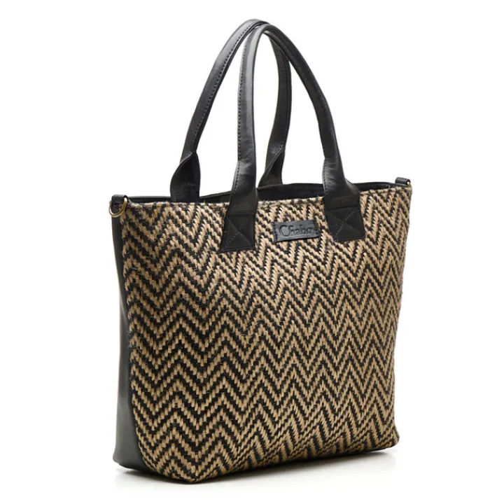 Shoppers|Schoudertassen>Chabo Romio Jaquard Shopper 14" black
