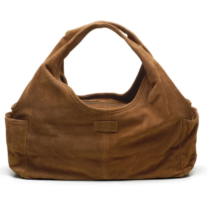 Schoudertassen|Fashion Tassen>Chabo Suede Sophie Mini Shopper light cognac