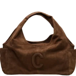 Schoudertassen|Fashion Tassen>Chabo Suede Sophie Mini Shopper cognac