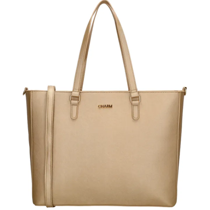 Schoudertassen|Fashion Tassen>Charm London Birmingham II Shoulderbag 15.6" light gold