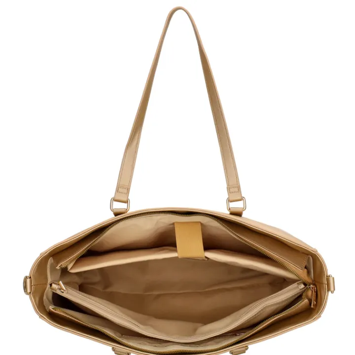 Schoudertassen|Fashion Tassen>Charm London Birmingham II Shoulderbag 15.6" light gold