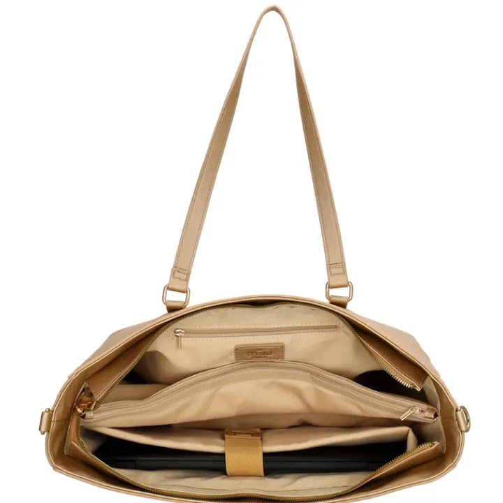 Schoudertassen|Fashion Tassen>Charm London Birmingham II Shoulderbag 15.6" light gold