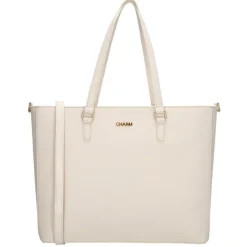 Schoudertassen|Fashion Tassen>Charm London Birmingham II Shoulderbag 15.6" crème