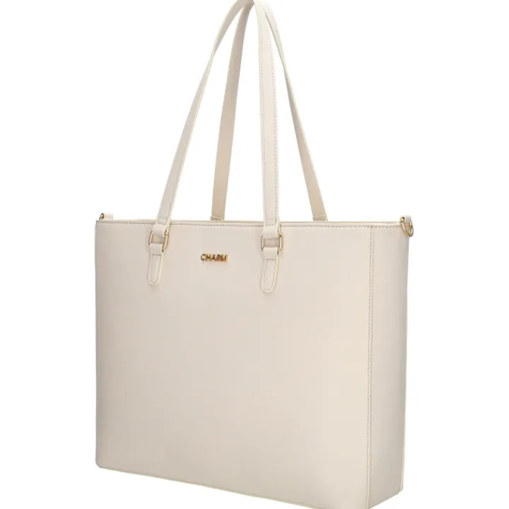 Schoudertassen|Fashion Tassen>Charm London Birmingham II Shoulderbag 15.6" crème