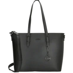 Dames Schooltassen|Schooltas Shoppers>Charm London Birmingham Shopper 15.6 inch zwart