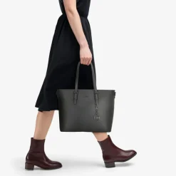 Dames Schooltassen|Schooltas Shoppers>Charm London Birmingham Shopper 15.6 inch zwart