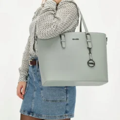 Dames Schooltassen|Schooltas Shoppers>Charm London Birmingham Shopper 15.6" grijs