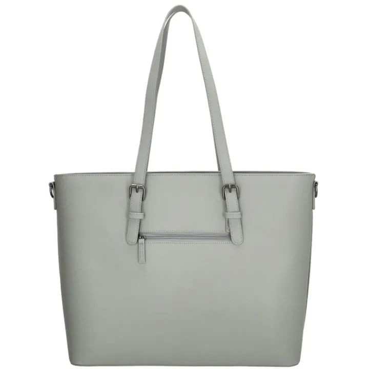 Dames Schooltassen|Schooltas Shoppers>Charm London Birmingham Shopper 15.6" grijs