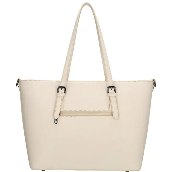 Shoppers|Schoudertassen>Charm London Birmingham Shopper creme