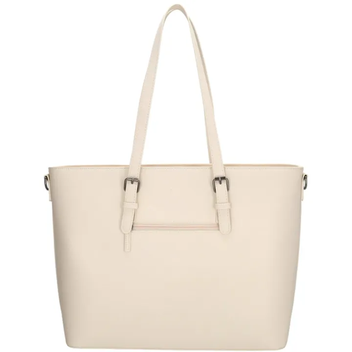 Dames Schooltassen|Schooltas Shoppers>Charm London Birmingham Shopper 15.6" beige