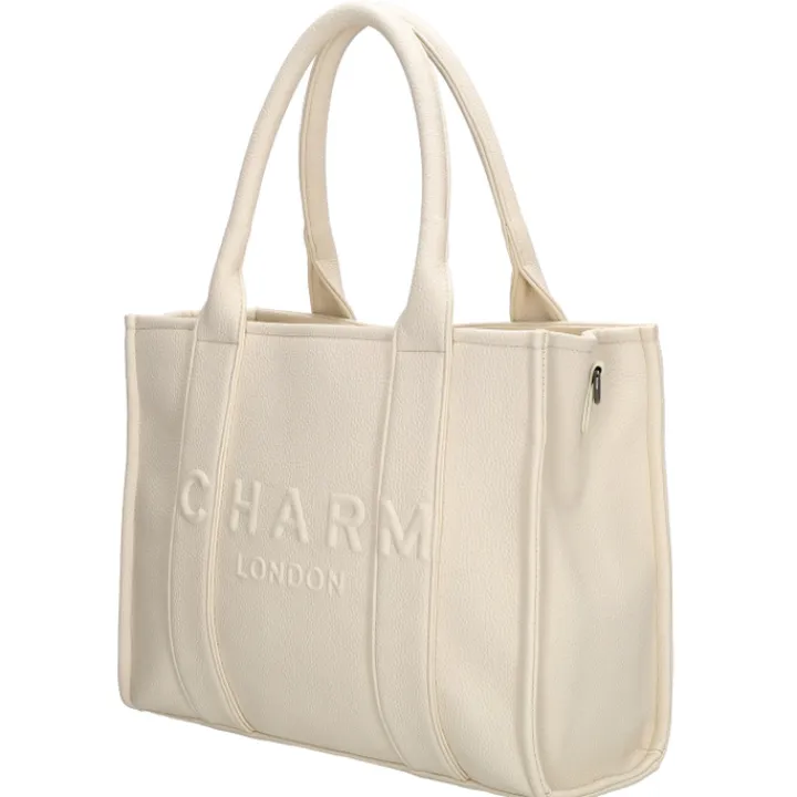 Shoppers|Schoudertassen>Charm London Bond Shopper broken white