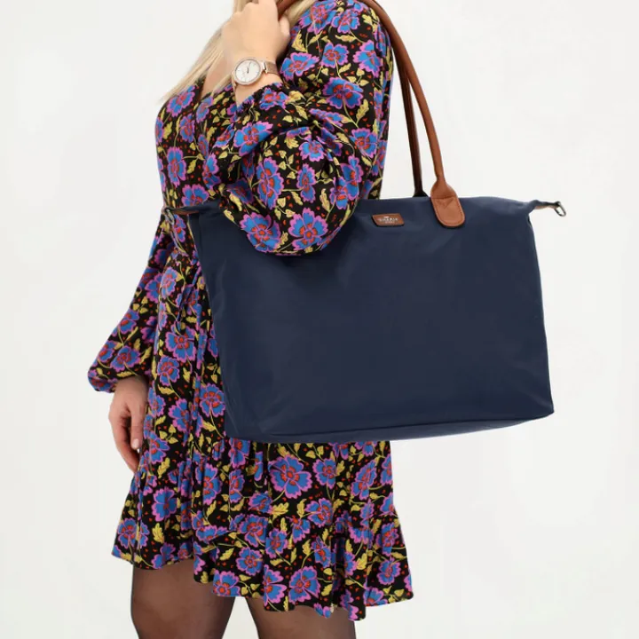 Dames Schooltassen|Schooltas Shoppers>Charm London Buckingham Laptopbag blue