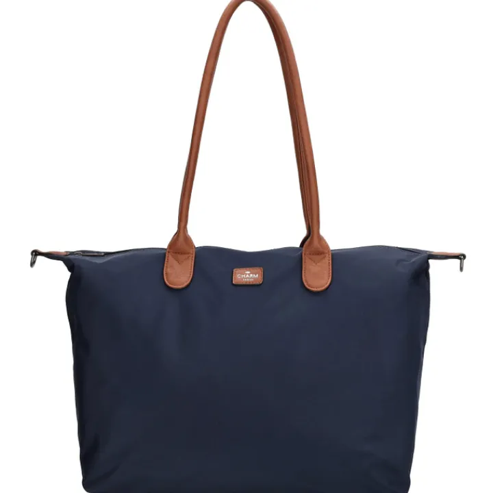 Dames Schooltassen|Schooltas Shoppers>Charm London Buckingham Laptopbag blue