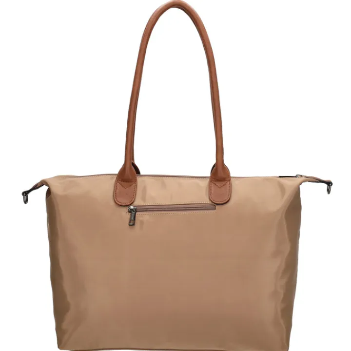 Dames Schooltassen|Schooltas Shoppers>Charm London Buckingham Laptopbag taupe