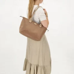 Shoppers|Schoudertassen>Charm London Buckingham Mono Shopper lichttaupe