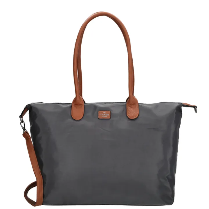 Dames Schooltassen|Schooltas Shoppers>Charm London Buckingham Shoulderbag grey