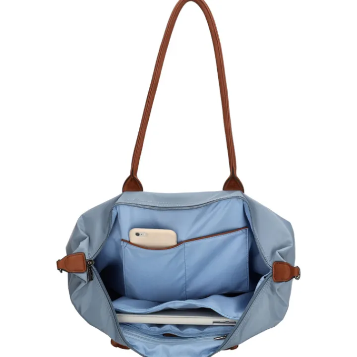 Dames Schooltassen|Schooltas Shoppers>Charm London Buckingham Shoulderbag steelblue