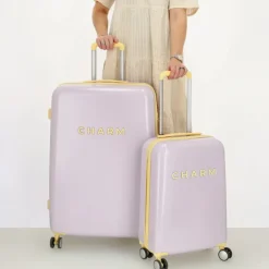 Koffersets|Reiskoffers>Charm London Capetown Trolley Set lila