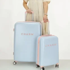 Koffersets|Reiskoffers>Charm London Capetown Trolley Set baby blue