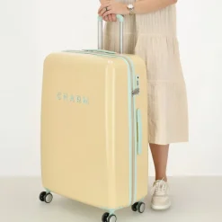 Lichtgewicht Koffers|Harde Koffers>Charm London Capetown Trolley L soft yellow