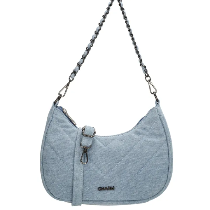 Schoudertassen|Crossbody>Charm London Hollywood Shoulderbag midblue