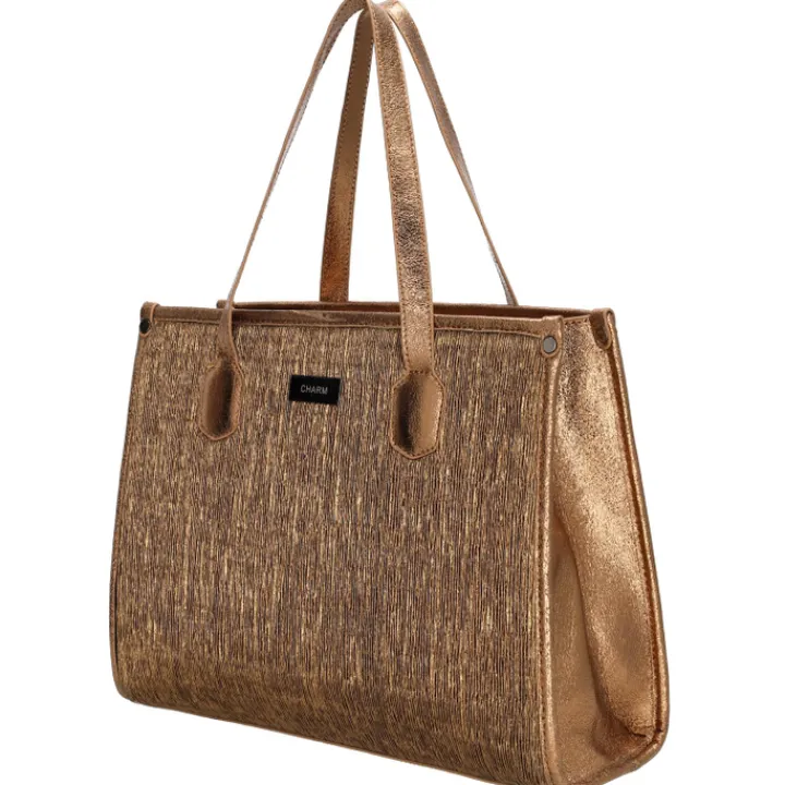 Shoppers|Schoudertassen>Charm London Kingsway Shopper bronze