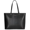 15.6 Inch Laptoptassen|Laptop Schoudertassen>Charm London Midwood Shopper 15.6 inch laptopvak black croco