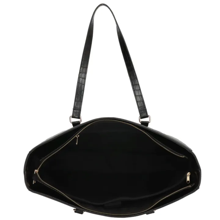 15.6 Inch Laptoptassen|Laptop Schoudertassen>Charm London Midwood Shopper 15.6 inch laptopvak black croco
