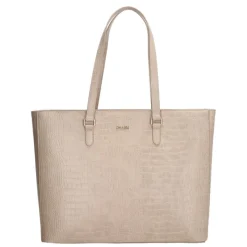 15.6 Inch Laptoptassen|Laptop Schoudertassen>Charm London Midwood Shopper 15.6 inch laptopvak light taupe