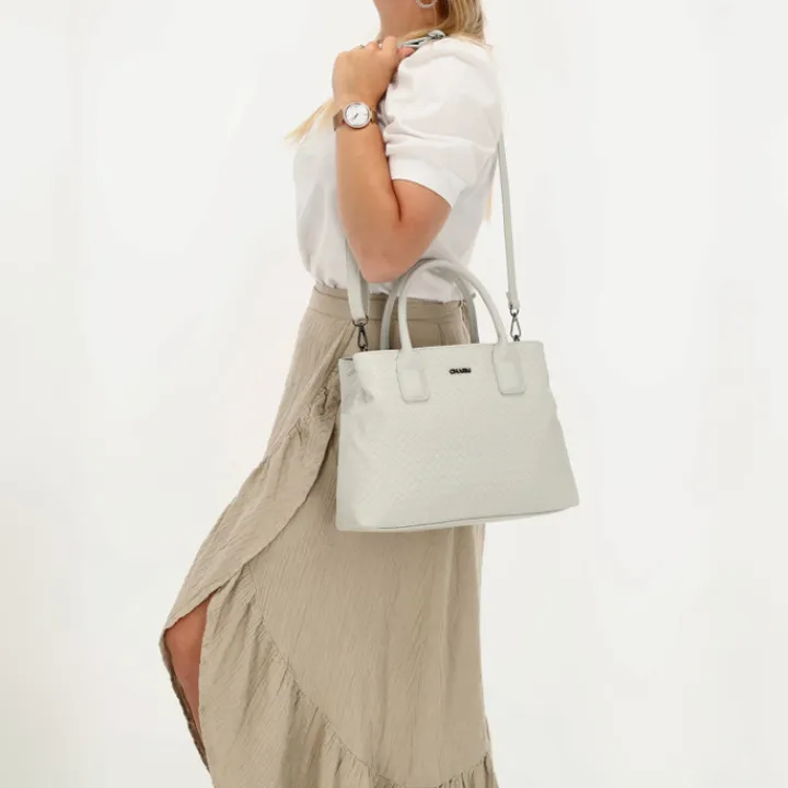 Schoudertassen|Handtassen>Charm London Mirabello Handbag lightgrey