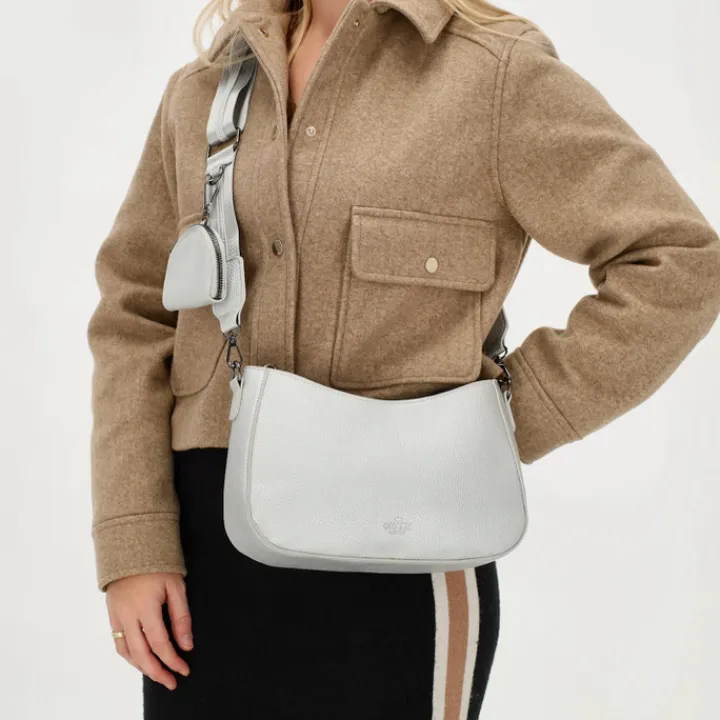 Schoudertassen|Crossbody>Charm London New York Crossover silver
