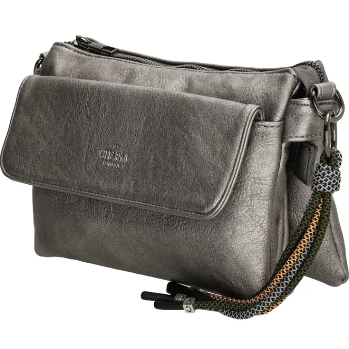 Schoudertassen|Crossbody>Charm London Tottenham Schoudertas pewter