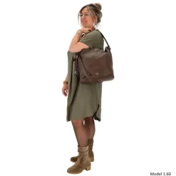 Shoppers|Schoudertassen>Charm London Tottenham Shopper darkbrown