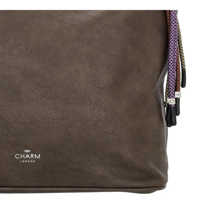 Shoppers|Schoudertassen>Charm London Tottenham Shopper darkbrown