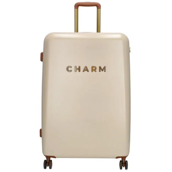 Reistrolleys|Reiskoffers>Charm London Travel Trolley L beige