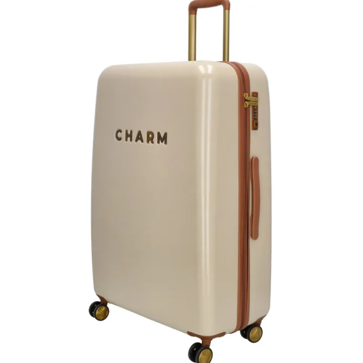 Reistrolleys|Reiskoffers>Charm London Travel Trolley L beige